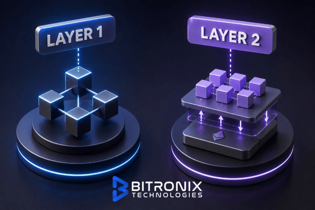 Layer 1 vs Layer 2 blockchain comparison: security, speed, cost, and best use cases for 2026.