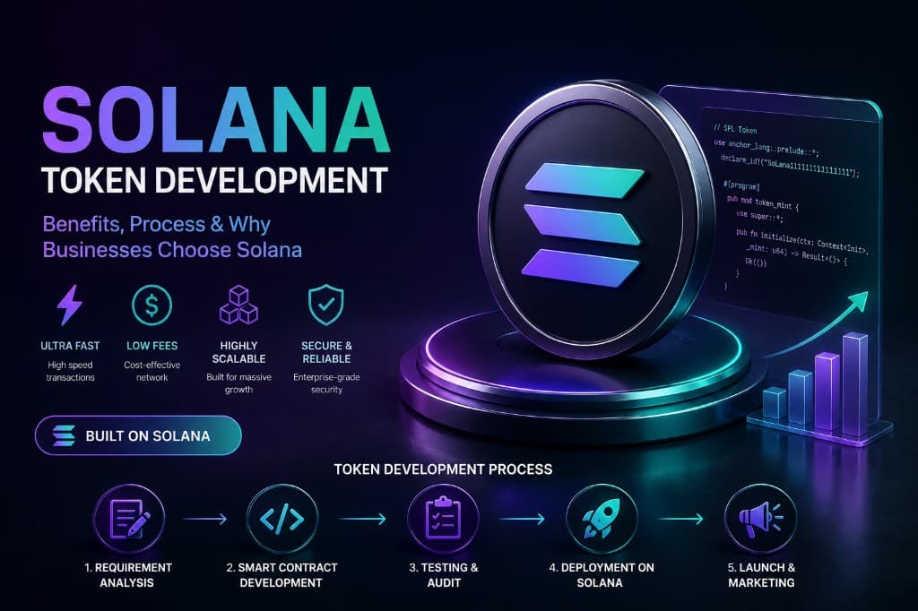 Solana Token Development: Benefits, Process & Why Businesses Choose Solana