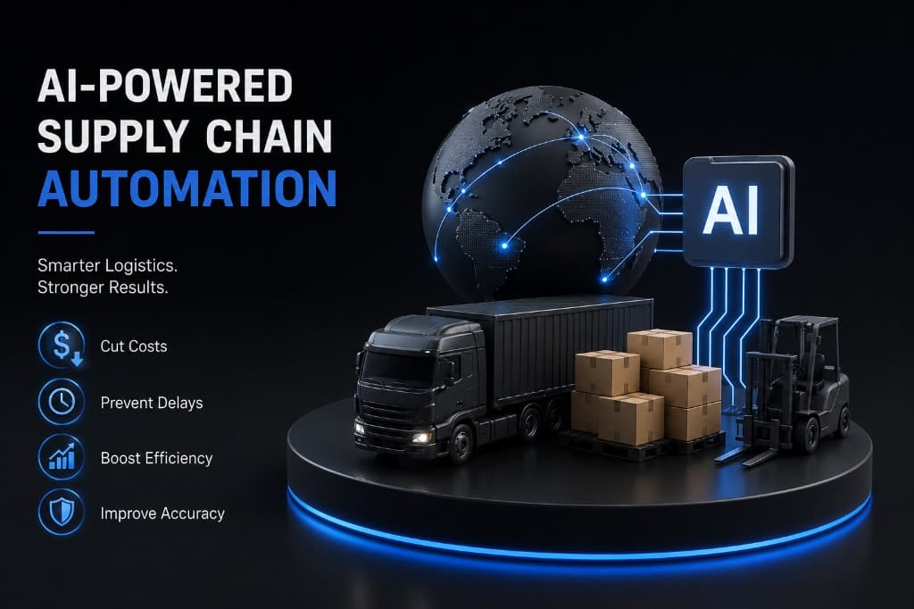 AI-powered supply chain automation for US logistics companies by Bitronix Technologies: demand forecasting, warehouse robotics, route optimization, and predictive maintenance.