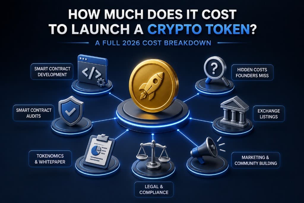 How much does it cost to launch a crypto token in 2026 by Bitronix Technologies: cost breakdown for smart contracts, audits, exchange listings, marketing, and hidden post-launch expenses.