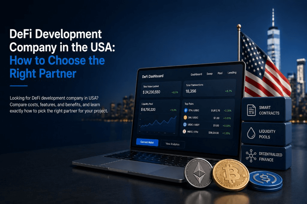 DeFi development company in the USA 2026 guide by Bitronix Technologies: how to choose a partner for secure smart contracts, tokenomics, audits, and mainnet launch.