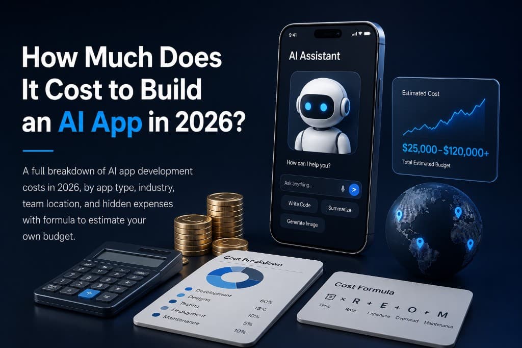 How much does it cost to build an AI app in 2026 by Bitronix Technologies: cost breakdown by app type, development phase, integrations, and ongoing inference spend.