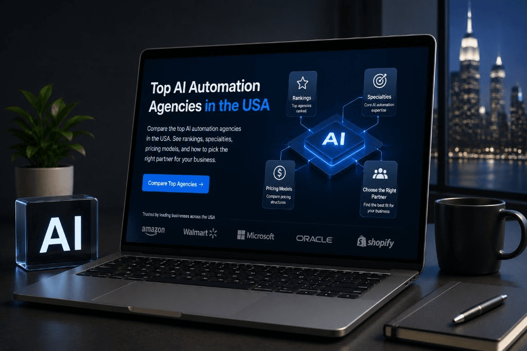 Top AI automation agencies in the USA 2026 comparison guide by Bitronix Technologies: production-grade automation for regulated industries, pricing models, and partner evaluation checklist.