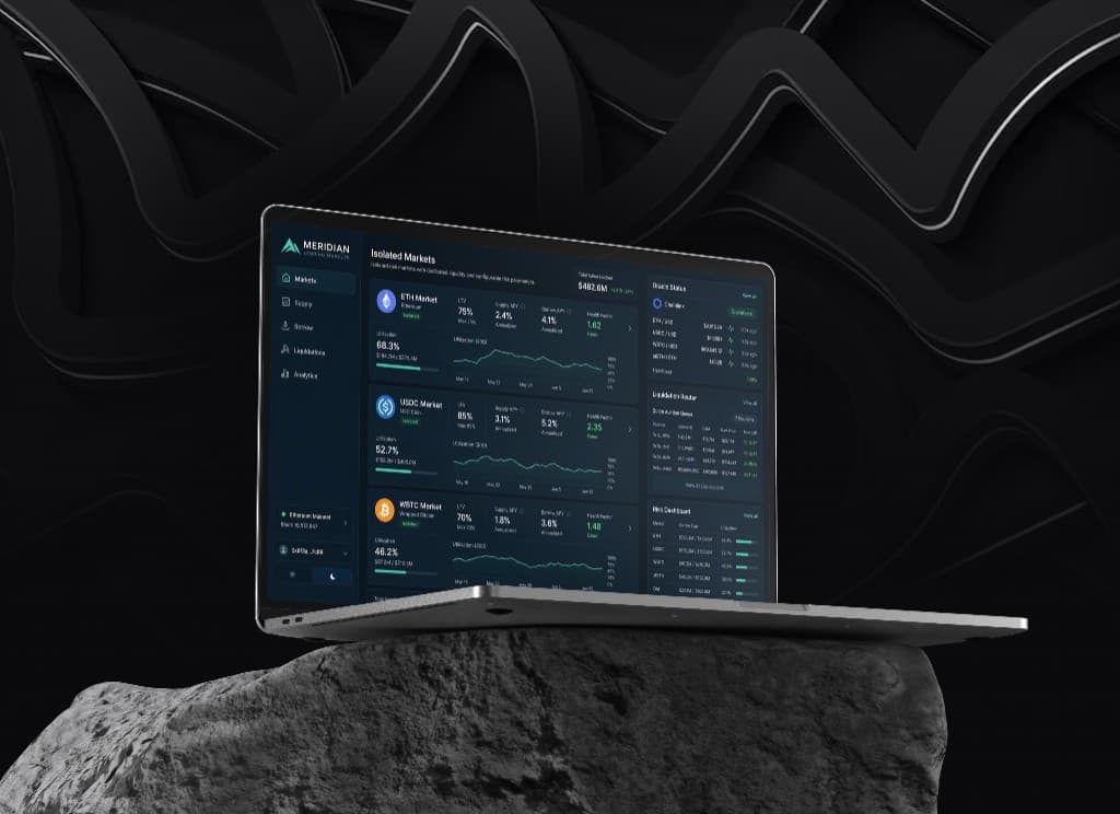 Meridian Lending Markets product mockup
